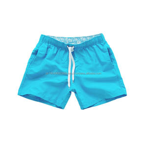 Logo personnalisé 18 couleurs solide uni hommes maillot de bain séchage rapide extérieur Shorts de plage shorts de bain pour hommes - Product Image 2