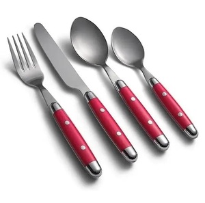 Latest Metal Flatware Set With <b>Black</b> Enamel Handle Copper Plated for Wedding & Hotels Elegant Dinnerware Cutlery Sets - Product Image 3