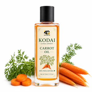 Aceite de Zanahoria Puro y Refinado, Líquido Natural para el Cuidado del Cabello y la Piel, 110G 110ml, Botella Transparente, Enchufe Estadounidense, Logotipo Personalizado, para Hidratación Diaria - Product Image 1