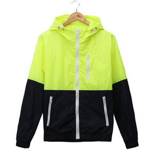 Chaqueta Cortavientos con Capucha para Hombre, Diseño Color Block, Secado Rápido, Poliéster, Informal, para Primavera, Deporte al Aire Libre, con Bolsillos con Cremallera - Product Image 1