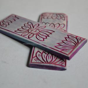 Vendedores indios al por mayor cuchillos de hueso de alta calidad flor talla cuerno estilo mango Material orgánico Animal estilo náutico - Product Image 3