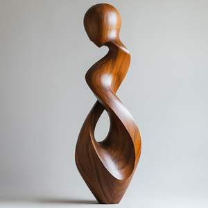 Escultura de Madera Hecha a Mano para Decoración - Product Image 1