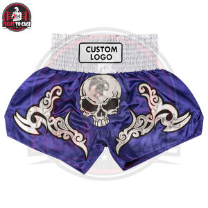 Pantalones Cortos de Muay Thai Unisex, Ropa Deportiva de Artes Marciales con Estampado, 100% Poliéster, Transpirable, Elástico, Ligero y Resistente - Product Image 4