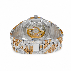 Reloj de Cuarzo Analógico de Lujo con Diamantes, Caja Irregular de Acero Inoxidable, Cierre Desplegable, 40 mm, Unisex - Product Image 5