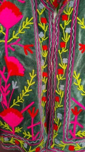 Handcrafted Embroidery Velvet Suzani <b>Quilted</b> Jacket Women Vintage-Inspired Luxurious Boho Breathable Eco-Friendly Winter - Product Image 5