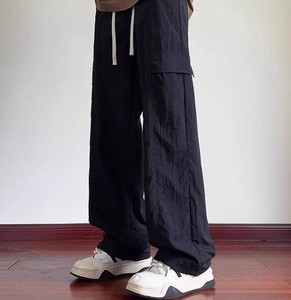 Pantalon cargo décontracté pour homme, taille haute, coupe droite ample, en coton 100% écologique à séchage rapide, idéal pour l'automne - Product Image 5