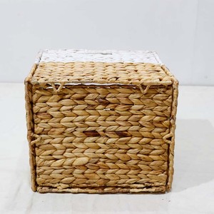 <b>Square</b> Storage <b>Baskets</b> Water Hyacinth Living Room Multipurpose Collapsible Handwoven Organizers Laundry - Product Image 3