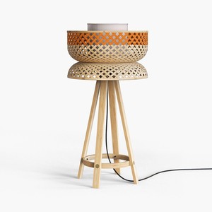 Colored bamboo standing floor lamp best deal natural lamps living room light accent wholesale - Product Image 1