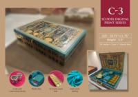 Trockenfrüchte-Geschenkbox Scodix Digital Print Serie Holzbox 18,75x11,75x3,5 Zoll 24 Fächer Gläser Handgefertigte Antike Miniatur-Glaswelt