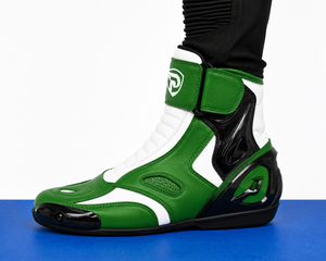 Botas de Motociclismo Dumela, Color Verde Blanco, Cuero Genuino, Transpirables, Impermeables, Protectoras, para Todas las Estaciones, Deportivas - Product Image 4