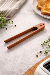 Unique Shape Wooden Tong Elegant Handmade Design Perfect Kitchen Tool for Home Restaurant Daily Use <b>Utensil</b> Best in India - Product Image 2