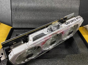 การ์ดจอเดสก์ท็อปสีขาว RGB พร้อมพัดลมสามตัว RTX 3070 Ti 8GB GDDR6X ประสิทธิภาพสูง สำหรับเล่นเกม 2K การเรนเดอร์ 3 มิติ และงานออกแบบวิดีโอ - Product Image 5