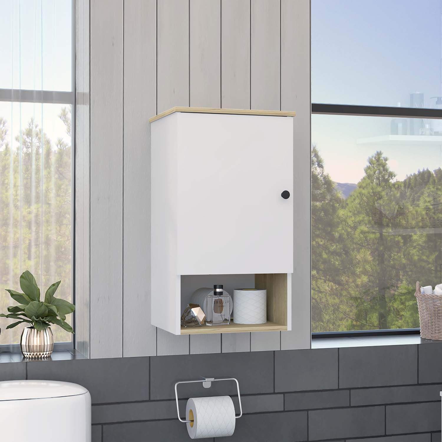 White / Light Oak Color