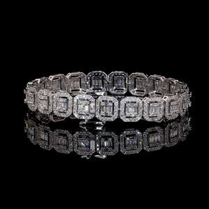 Pulseras de Cadena con Eslabones de Esmeralda Personalizadas, Estilo Hip Hop, con Diamantes Moissanite VVS Certificados por IGI, en Oro Rosa, Joyería Fina, Regalo para Hombre - Product Image 5