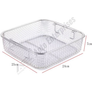 Mesh Wire Tray Stainless Steel Dental Sterilization Mesh Tray <b>Rack</b> Holloware Surgical Mesh Wire Tray Surgical Medic Instrument - Product Image 2