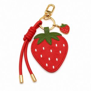 Llavero Personalizado de Cuero PU con Colgante Esmaltado de Frutas - Product Image 1