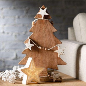 Árbol de Navidad de madera personalizado con diseño grabado para decoración del hogar y regalos navideños, disponible para la venta, de un exportador indio. - Product Image 5