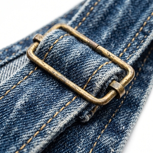 Peto vaquero ligero para mujer, de pierna recta relajada, con tirantes ajustables y botones frontales, estilo mono corto de verano - Product Image 5