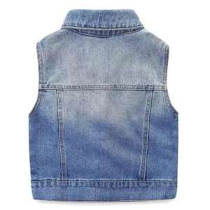 Gilet en jean respirant pour homme, design tendance, prix de gros raisonnable, style décontracté sans manches, vêtement streetwear pour homme - Product Image 2