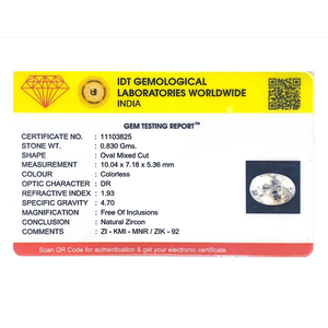 Certified Lab-Created White Zircon 4.15 Carat Brilliant Cut Loose Gemstone for Fine Jewelry - Product Image 4