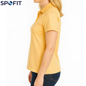 Polo para Mujer, Casual, Deportivo, Manga Corta, Verano, Algodón, Regular, Fitness, Color Sólido, Personalizado con Impresión - Product Image 3