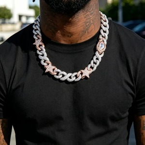Collar de Cadena Cubana de Plata de Ley 925 con Moissanita VVS de Calidad Premium, Estilo Hip Hop Iced Out para Hombres, Joyería Hip Hop para Conciertos y Clubs - Product Image 6