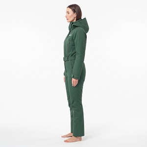 Mono de esquí cálido para mujer, impermeable, cortavientos, transpirable, con capucha, de una pieza, con cremallera, ropa deportiva para snowboard - Product Image 2