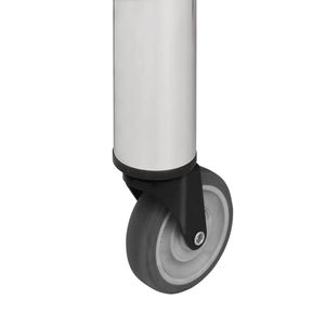 Tavolo da lavoro cucina commerciale con ruote 39.4 \ "x17.7 \" x33.5 \ "fabbricazione in acciaio inox - Product Image 6