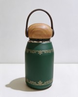 Offre Spéciale – Bouteille Thermos en Acier Inoxydable 100 % Originale avec Poignée et Couvercle, Portable, Idéale comme Cadeau de Noël