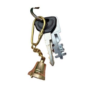 Llavero de campana de latón en miniatura 2026 más vendido con acabado dorado estilo antiguo, a la venta por exportadores - Product Image 2