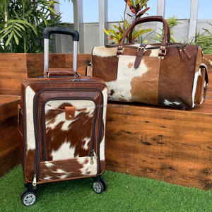 ชุดกระเป๋าเดินทางขนาดใหญ่สำหรับทุกเพศ, กระเป๋าเดินทางหนังวัวแท้ใหม่ล่าสุดทำด้วยมือ - Product Image 4