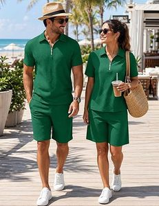 Men Summer <b>Knitted</b> Embroidered 100% Cotton Quick Dry Short Sleeve Custom Logo Joggers Suits <b>Set</b> Shirt and Short <b>Set</b> - Product Image 5