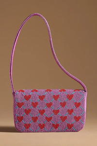 Sac à bandoulière élégant brodé de perles, durable, écologique, rayé, fait main, pour soirée, pochette de soirée, sac à main de qualité supérieure - Product Image 3