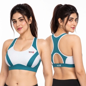 Soutien-gorge de sport pour femmes en tissu polyester doux, offrant une mobilité flexible, une construction respirante et un soutien confortable. - Product Image 6
