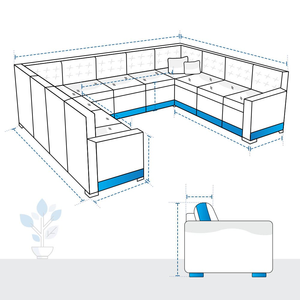Funda Personalizada para Sofá Seccional en Forma de U, Nueva y Resistente, de Oxford 600D, con Clasificación de Presión de Agua de 10000 mm - Product Image 2