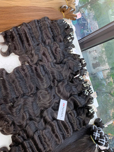 Extensiones de Cabello Humano Virgen Vietnamita de la Marca NASA, Cabello con Puntas Completas, Todos los Colores, Tono Claro, Ondulado, Logotipo Personalizado - Product Image 3