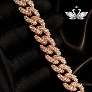 Cadena cubana Miami de plata 925 con incrustaciones de moissanita de corte brillante redondo y engaste de garra, colgante estilo Hip Hop unisex de primera calidad - Product Image 3