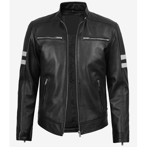 2026 OEM <b>Top</b> Trending Genuine Black Cowhide <b>Leather</b> Jacket For Men's <b>High</b> Quality Low MOQ Plus-Size Winter Fashion Heated Jacket - Product Image 4