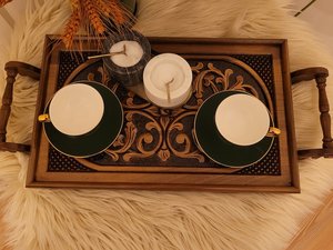 Bandeja de Madera Ligera para Servir Frutas, Diseño Artesanal Moderno de Belladec, Color Personalizado, Tamaño Personalizado, Multi-pieza, para Hogar y Hotel - Product Image 3