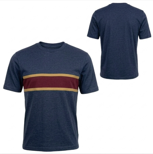 T-shirt décontracté pour homme de haute qualité, col rond, coupe classique, manches courtes, impression numérique, logo sur le devant, respirant - Product Image 4