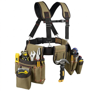 Professional Framer Tool <b>Belt</b> With Suspender Adjustable Multi Pocket Tool Harness For Electrician <b>Work</b> - Product Image 5
