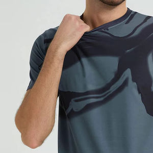 T-shirt classique sur mesure pour homme, col rond, tissu respirant en polyester/coton écologique, manches courtes, coupe classique pour tous - Product Image 6