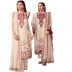 Ramsha-traje de 3 piezas con cuello bordado, ropa de la India y paquistaní de marca Original - Product Image 1