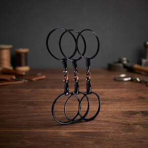บิตม้าโลหะแบบ Snaffle สีเงินขัดเงาพร้อมข้อต่อสีทอง อุปกรณ์ขี่ม้าแบบตะวันตก - Product Image 1