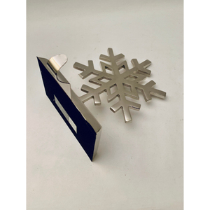 Elegant Modern New Metal <b>Stocking</b> <b>Holder</b> Snowflake Style for Holiday Decor Beautiful Festive Mantle Display Stand Durable Hooks - Product Image 3
