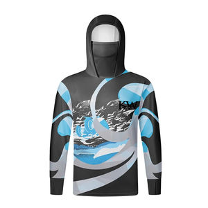 เสื้อฮู้ดดี้ตกปลาลายปลาวาฮู ดีไซน์สั่งทำพิเศษ ไซส์พลัส ผ้าสแปนเด็กซ์/โพลีเอสเตอร์ แขนยาว ระบายอากาศได้ดี พร้อมหน้ากากปิดหน้า ป้องกันรังสียูวี UPF 50 - Product Image 3