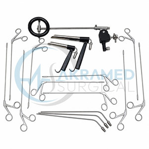 Set de Laringoscopio de Pedestal, Kit de Instrumentos Quirúrgicos Endoscópicos Laringeos Microquirúrgicos, Acero Inoxidable, Certificado CE, Reutilizable - Product Image 2