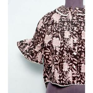 Hermosas Blusas Florales Vintage 100% Algodón para Damas, Blusas Casuales Transpirables de Verano, Hechas de Algodón Suave - Product Image 2