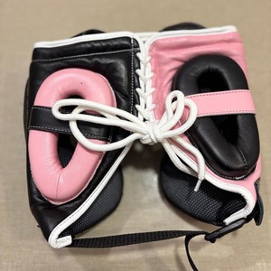 Nouvel ensemble de gants de boxe professionnels rose et noir en cuir de vachette véritable de haute qualité, à lacets, pour adultes - Product Image 6
