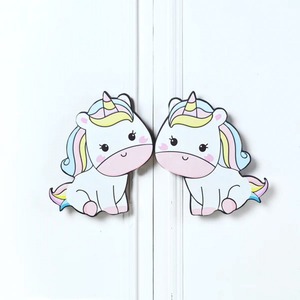 Tiradores decorativos de madera de acacia para cajones infantiles, tiradores de unicornio para armarios de bebé, tiradores para puertas de habitaciones infantiles, tiradores para muebles infantiles - Product Image 1
